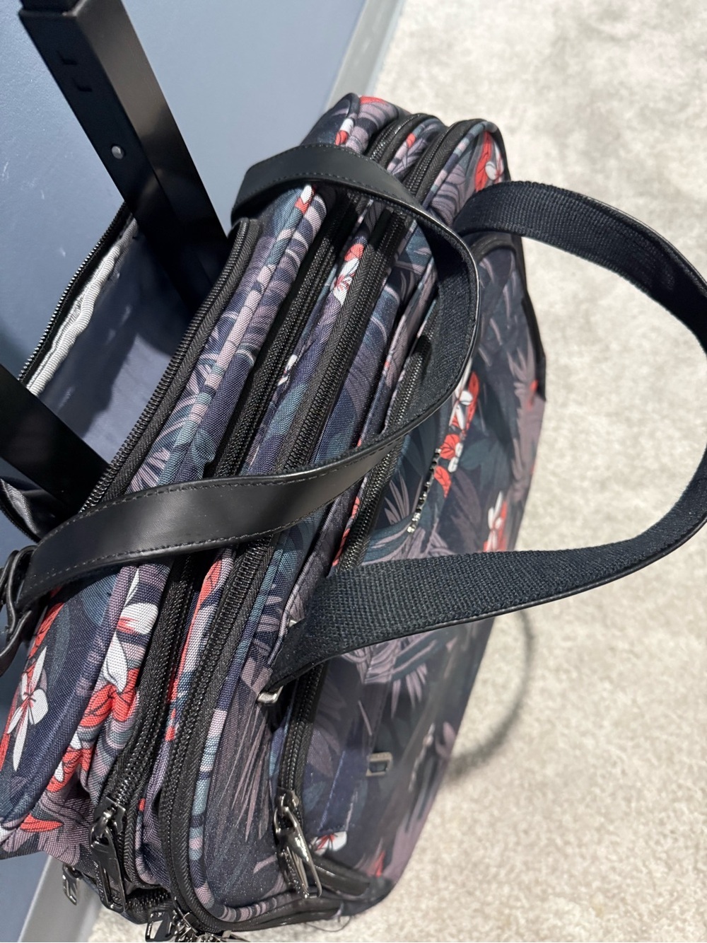 VANKEAN Rolling Laptop Case Premium Rolling Travel Luggage Bag Floral RFID - Picture 14 of 14